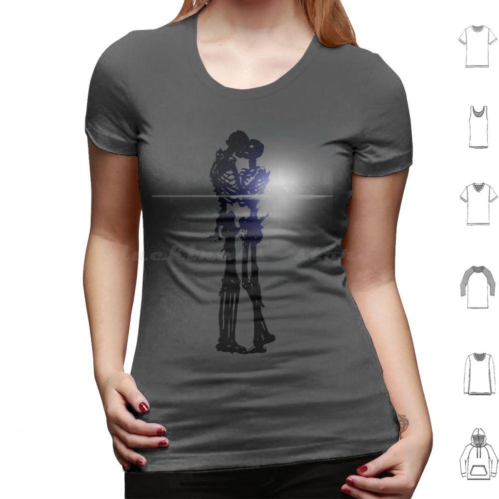 Skeleton Kiss Lens Flare Nuclear Love Skull T Shirt Cotton Men Women DIY Print Skeleton Kiss Kissing Skeletons Nuclear Atomic