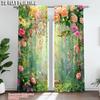 2pc    Drapes Flower vine Versatile 100% Polyester  Without Electricity Holiday Decorations Suitable for Decorations Clearance