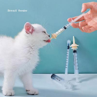 Neugeborenes Haustierfütterungssauger für Hund Katze Hamster Fütterungsschnuller für Medikamentenfütterung Haustiere Orale Spritze mit Silikonsauger