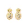 18K Gold Plated Sterling Silver Pineapple Stud Earrings - Trendy & Sweet Fashion for Women