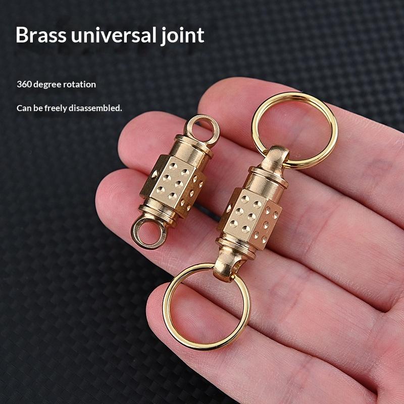 Brasss Quick Release Keyring Edc Connecting Buckle Double Headed Quick Pull Buckle 360 Rotating Buckle Mountaineering Buckle