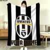 Custom Name Juventus Print Flannel Blanket, High Quality Comfortable for All Seasons, Home Decor, Warmth and Comfort, Perfect for Christmas Gifts