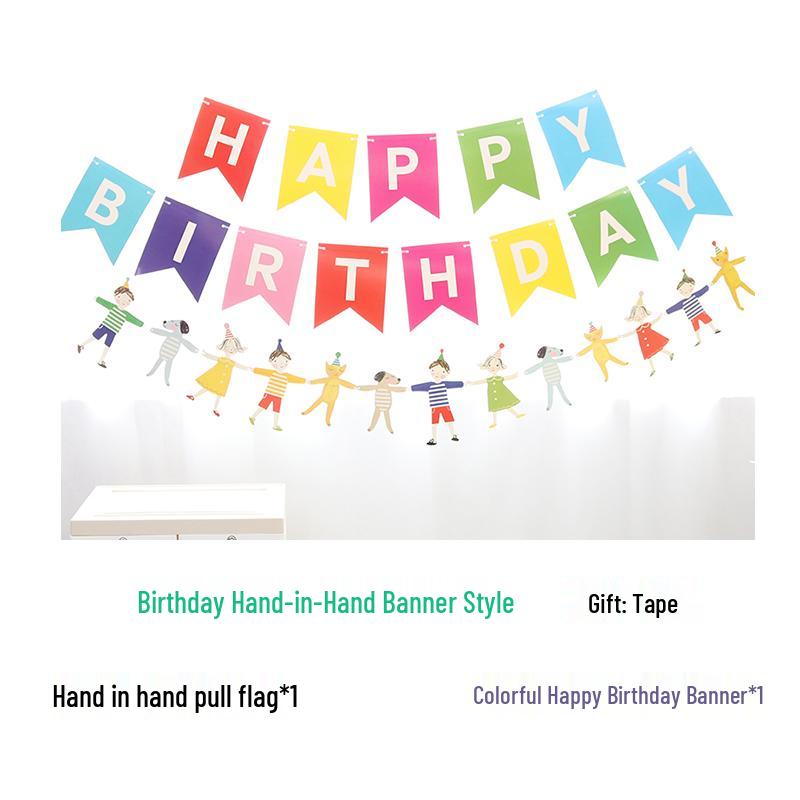 Baby's First Birthday & Full Moon Celebration Decoration Set: Banner, Balloons, and Wall Ornaments