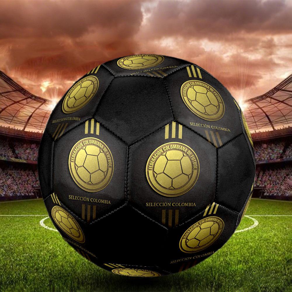 Colombia national football logo Size 5 Soccer Ball, Machine-Stitched PVC, Durable & High Bounce, All Ages Fit, fan merchandise, matches & outdoor use.