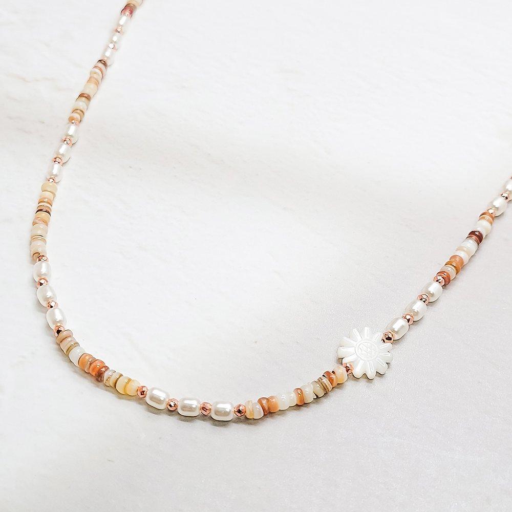 Aloha Mother-of-Pearl Chip Bead Necklace