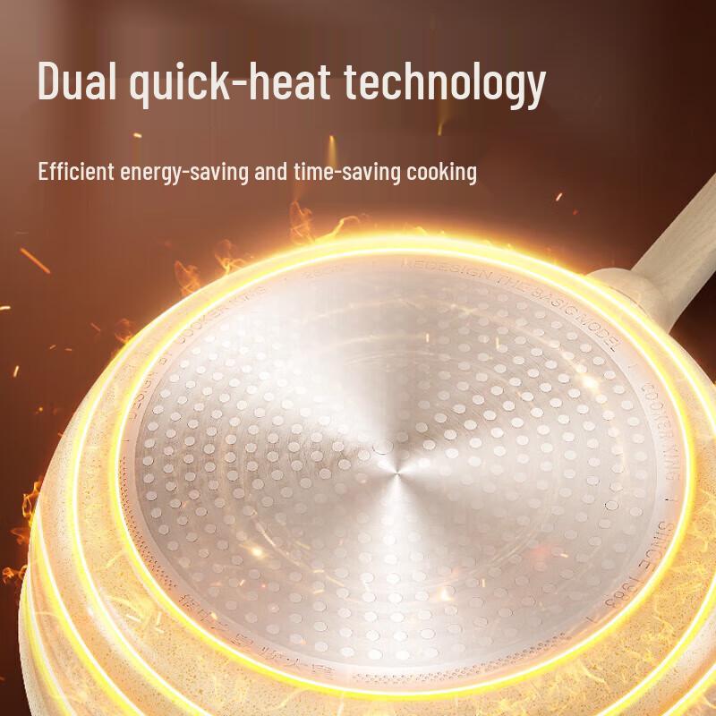 Chui Da Huang Big White Non-Stick Deep Frying Pan