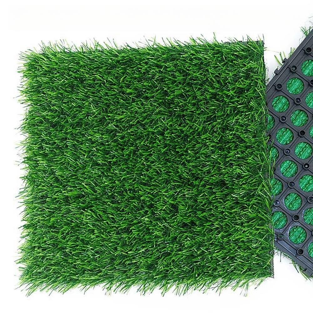 Artificial Turf DIY Grass Tiles Authentic Lawn Look Easy Installation Interlocking System Hassle-free Setup For Balcony