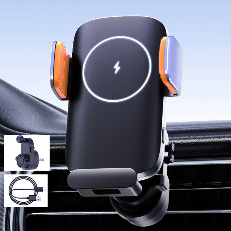 Smart Induction Wireless Charger Car Cell Phone Holder Solar Fast Charging Air Vent Navigation Stand