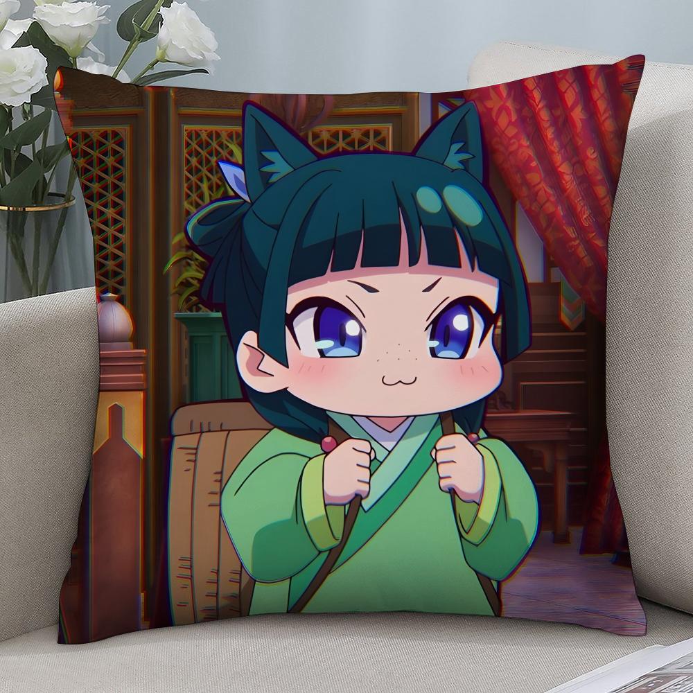 A-Apothecary Diaries maomao Pillow Case 3D Print Polyester Fiber 40*40 cm Home Sofa Throw Pillow Cover Decoration Festival Gift
