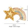 New Trendy Shining Space Sun Moon Star Charm Pendant, Gold Inlaid Cubic Zirconia Jewelry Necklace Bracelet Making Supply L44