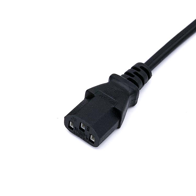 British Standard Figure-8 Power Cord with 3-Pin Plug for Computers and Rice Cookers