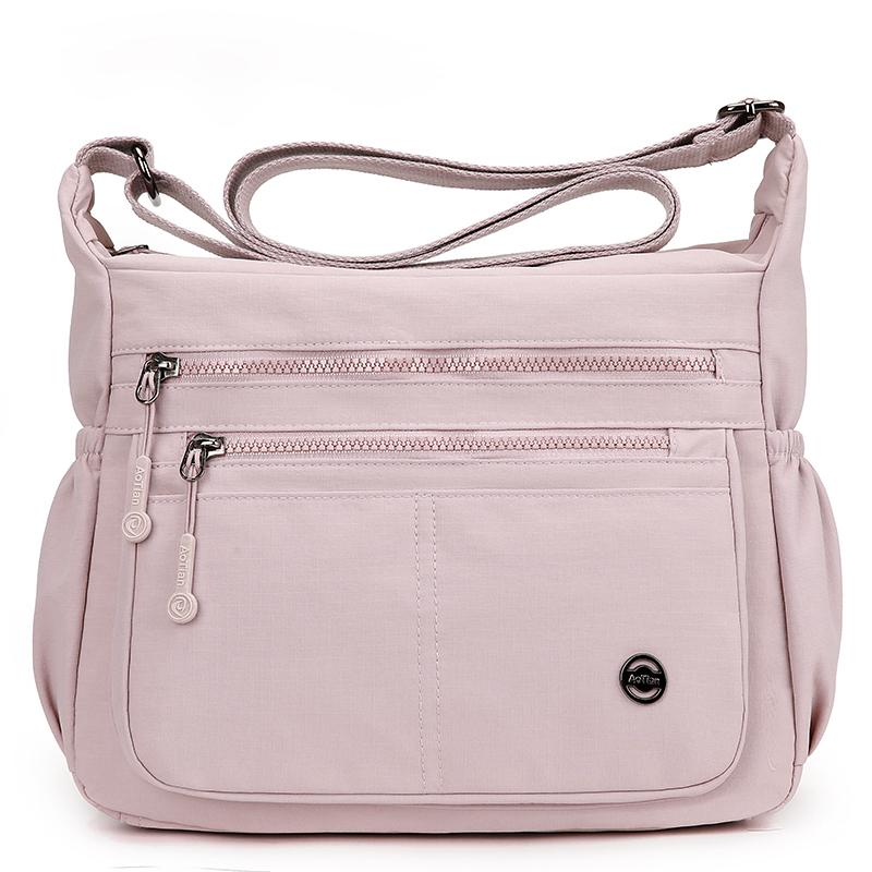 Women's Large Capacity Shoulder Bag Multi-Compartment Lightweight Crossbody Bag