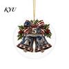 Decorative Mantel Fence Accents 250th Anniversary Acrylic Hanging Ornament, Double Side Printed Festive Holiday Decor Christmas Door Window
