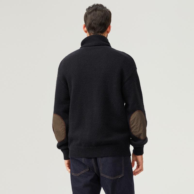 Pánský retro silný rolák - Podzimní/zimní ležérní úplet