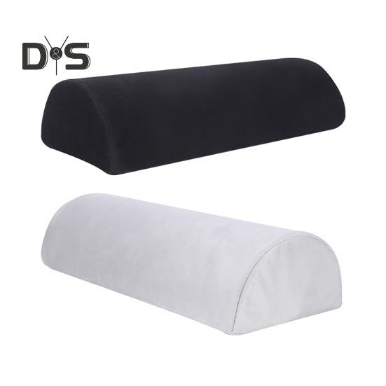 Half Moon Bolster Pillow for Legs Back Sleeping Knee Pillow Memory Foam Under Knee Pillow with Machine Washable Cover for Ankle Foot Comfort