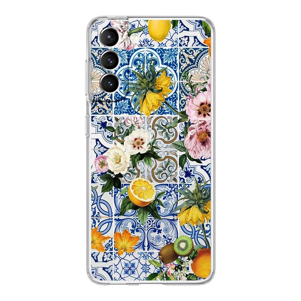 Mediterranean Lemon Clear Silicone Phone Case For Samsung Galaxy S23 S22 5G S20 Ultra S21 FE 5G S10E S9 S8 S10 Plus Soft Cover