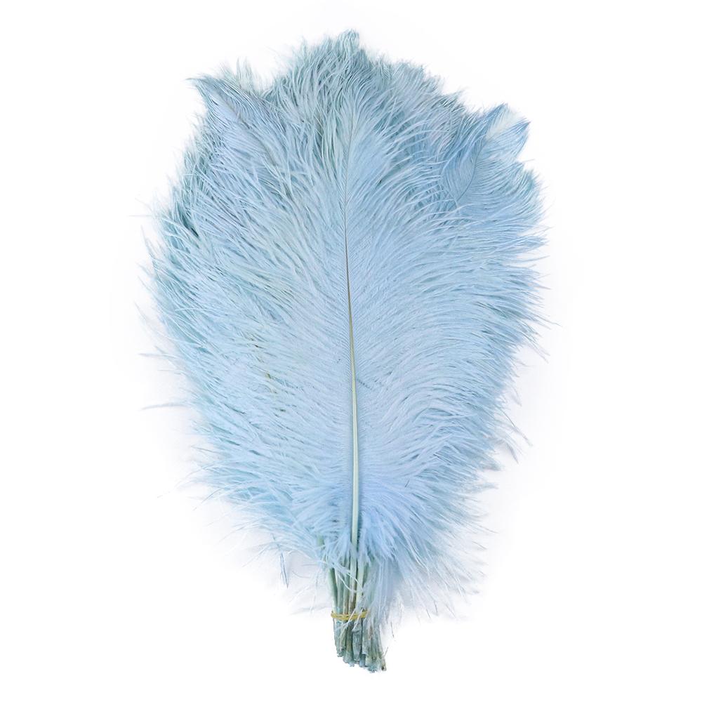 

10Pcs Fluffy Ostrich Feathers 15-40cm for Crafts Wedding Centerpieces Decoration Accessories Pure Ostrich plume Carnival Support 15-20cm 6-8inch світло-синій колір