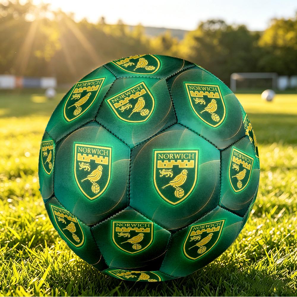 Norwich City FootballPrinted Size 5 Soccer Bball, Anti Slip Adult Match Football Souvenir for Football Fans