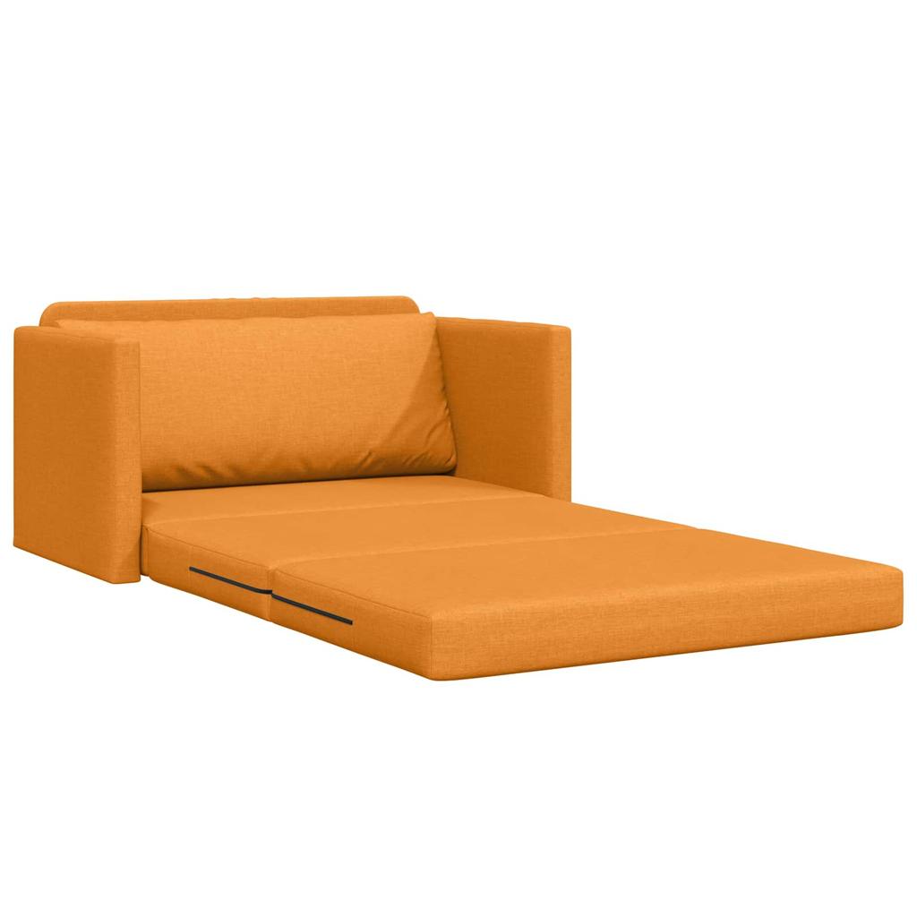 Sofa Bed 110 Cm Dark Yellow Fabric