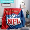 Custom Name Blanket NFL Team Collection Blanket Bedding Blanket for Travel, Camping, Living Rooms, Offices, Sofas, Fan Christmas gift