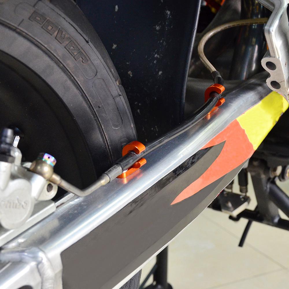 For KTM 620 LC4 EXC SX RXC 625 SMC SXC 640 LC4 Adventure R Duke Supermoto 660 Rally SMC SMS CNC Rear Brake Line Hose Cable Clamp