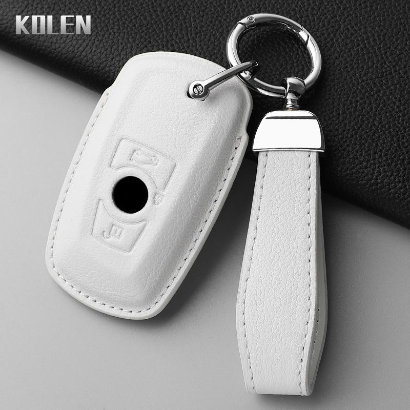 Genuine Leather Car Remote Key Case Cover Shell For Bmw F10 F20 F30 F15 F16 F07 F01 F02 F25 F31 1 3 5 7 Series X1 X3 X4 X5 X6