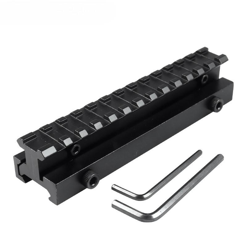 Heavy-Duty 13-Slot Riser Rail Adjustable Tilt 140mm Length 21mm Clamp Slot