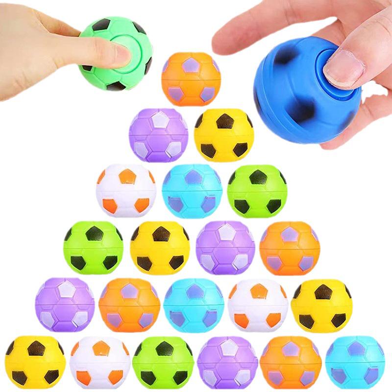Cross-border Nostalgia Creative Kids' Decompression Finger Gyroscope - 35mm Football Fingertip Toy with Slow Rebound