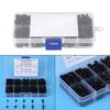 720pcs M3*4 6 8 10 12 Black Alloy Steel Flat Head Hex Socket Screws with Plastic Box