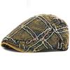 HT5047 Berets Spring Autumn Denim Cap for Men Women Retro Artist Painter Beret Hat Male Female Ivy Flat Cap Adjustable Beret Cap