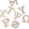 Wooden Greek alphabet Log color Blank letters Art deco Wooden decoration  Crafts