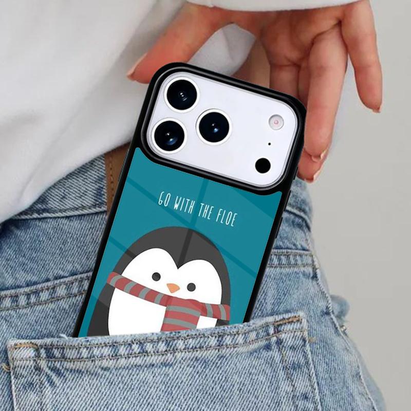 Cute Penguin Phone Case for iPhone 16e 15 14 13 12 17 Pro Max Plus Air 17pro Cover Coque