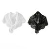 Elegant Lace Triangle Scarf Vintage Embroidered Flower Scarf Retro Wedding Headscarf  Church