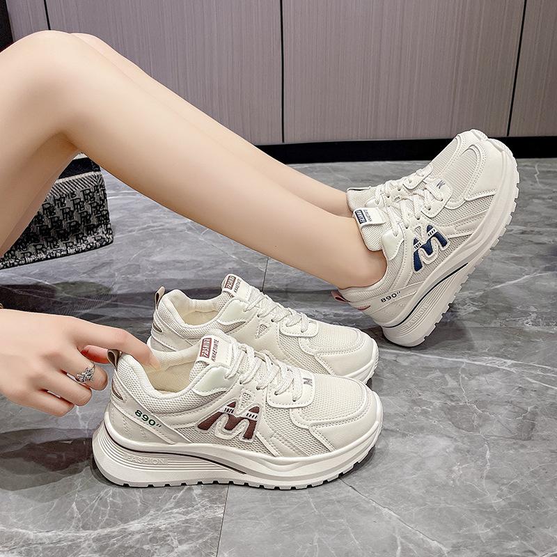 2025 Spring Forrest Gump Shoes Women's New Platform Dad Shoes Breathable Sports Shoes Lightweight Casual Running Shoes German Training Shoes