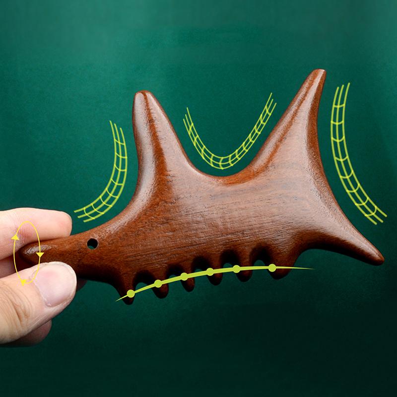 Golden Silk Sandalwood Trigger Point Massage Gua Sha Tools Professional Lymphatic Drainage Tools Therapy Massage Tools For Foot