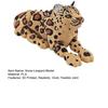 3D Printed Animal Model Realistic Snow Leopard Figurine with Flexible Joint Articulated Fidget Toy for Stress Relief