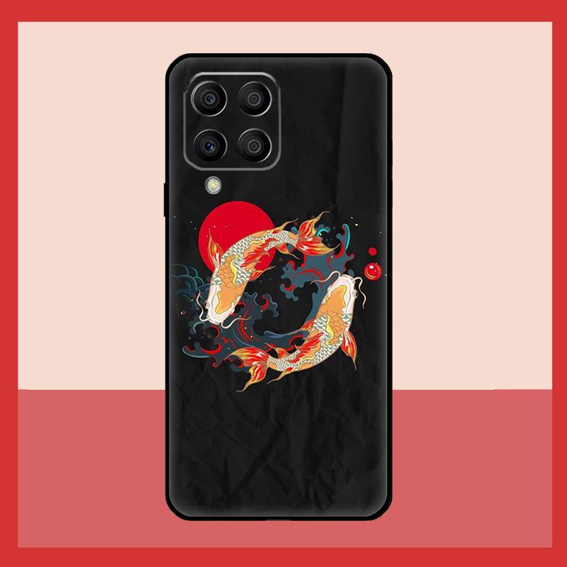 Chinese Koi Fishes Case For Samsung Galaxy M56 M12 M06 M32 M52 M35 M55 M15 M11 M13 M14 M16 M36 M31 M53 M34 M54