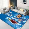 1 buc Covor cu model Disney Lilo și Stitch Covoraș de zonă Covor antiderapant Lavabil manual Preș pentru podea Potrivit pentru Sufragerie Dormitor Decor Acasă