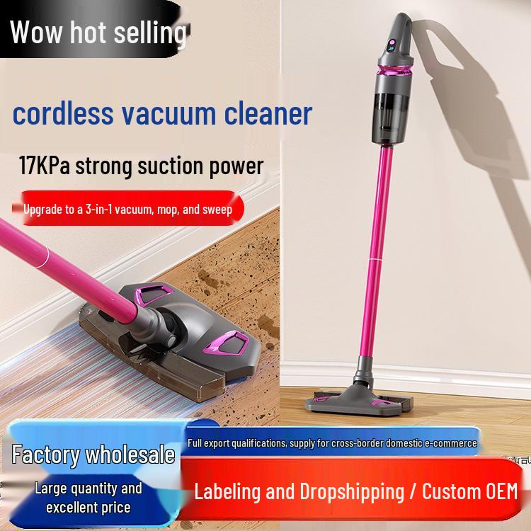 Wow Wireless Handheld Vacuum & Mop: High Suction, Small, Rechargeable, 2-in-1 for Home & Pet Hair.