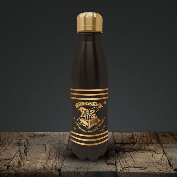 Bouteille Métallique - PYRAMID - Harry Potter - Poudlard - Noir &amp; Doré - 540 ml