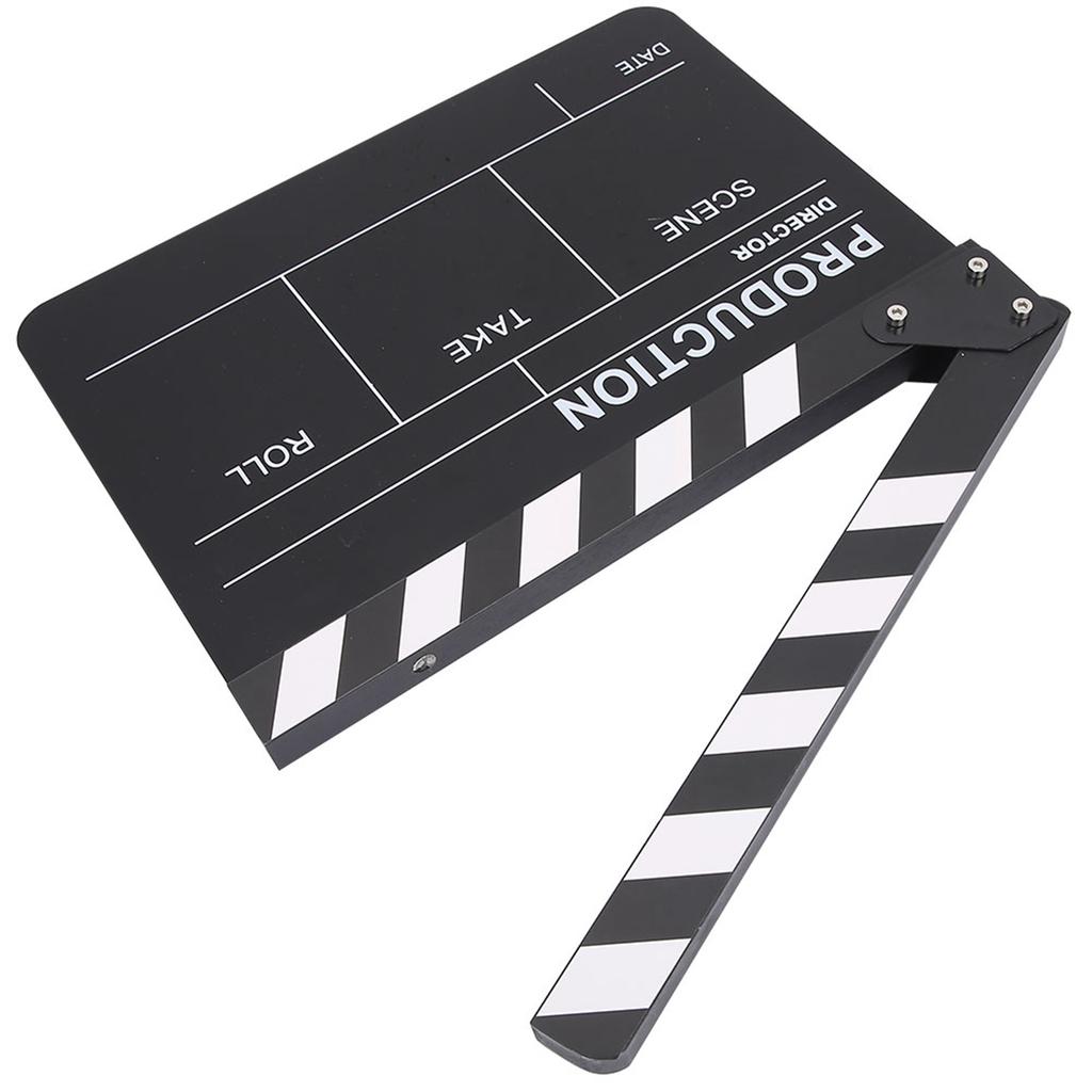 Ακρυλική Κλακέτα Σκηνοθέτη Ταινίας Τηλεόρασης Πίνακας Δράσης Κινηματογραφικής Σκηνής με Στυλό (Μαύρος)
