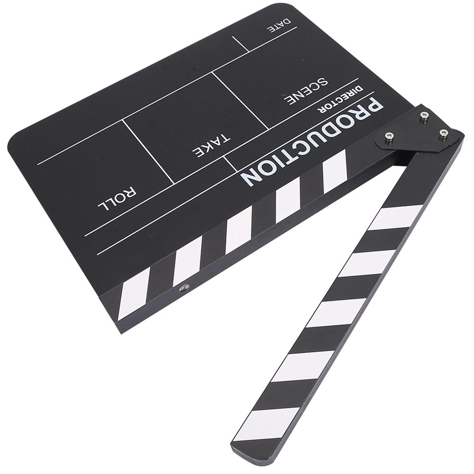 

Акрилова режисерська хлопавка для сцени, телевізійна, кіношна, екшн-дошка, реквізит для кіно, з ручкою (Чорний)