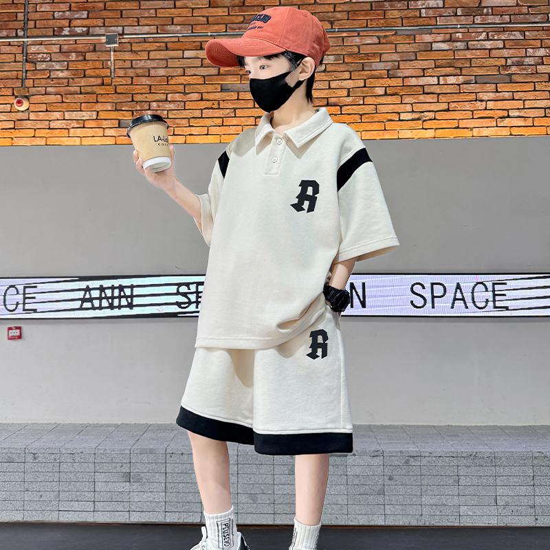 Boys' summer outfit set 2026 new children's outfit mid size cool and handsome summer sports thin style boys' summer fashion trend