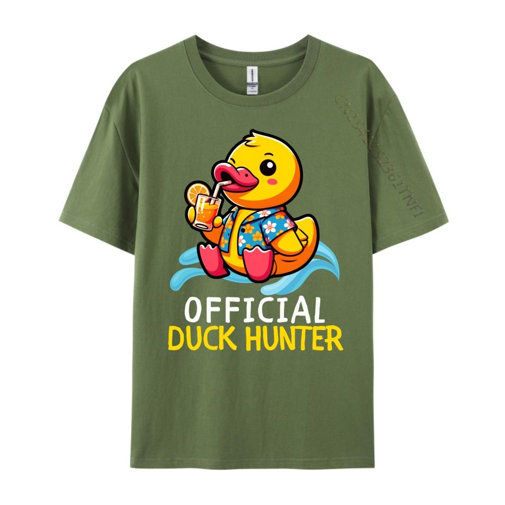 Duck Cruise Boat Shirt Rubber Duck Hunting Squad Camisas Basicas Hombre Unisexs Shirts Camisa Casual Hip Hop Polyester Unisex Tshirt