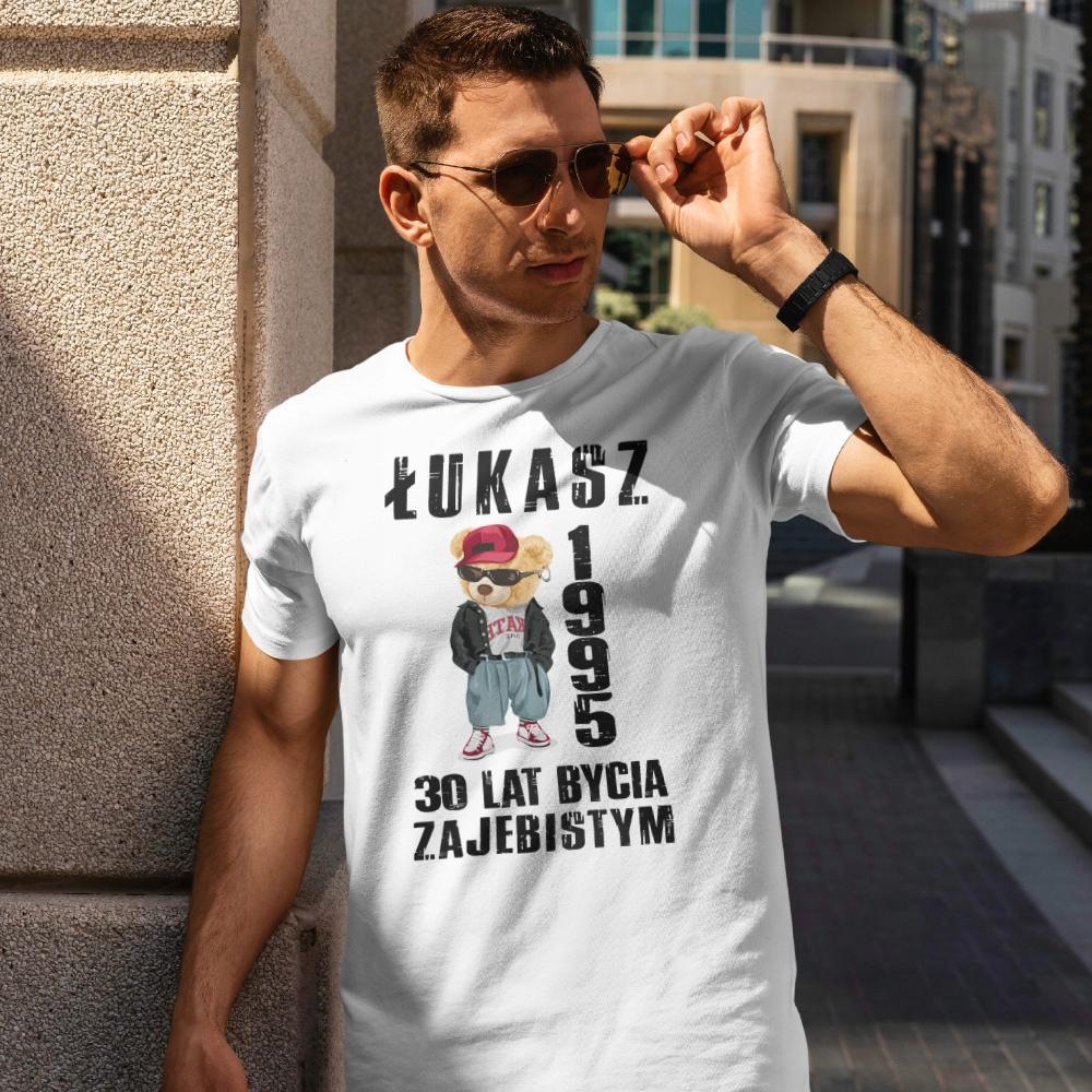 Koszulka męska prezent na 30 urodziny 50 60 70 własne imię urodzinowa 3XL