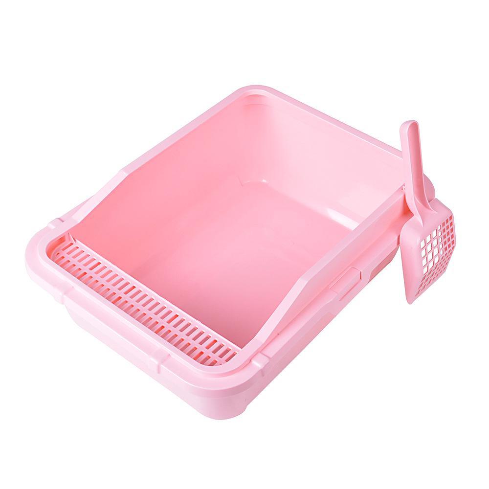 Carov Large Semi-Enclosed Splash-Proof Cat Litter Box