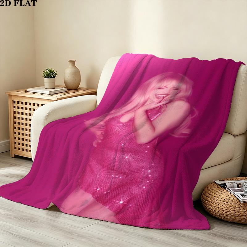 Sabrina Carpenter Print Flannel Blanket, High Quality Comfortable for All Seasons, Home Decor, Warmth and Comfort, Perfect for Christmas Gifts