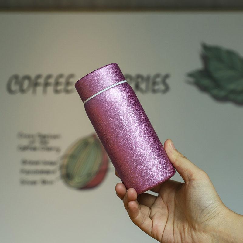 

200ML Titanium Liner Pocket Cup Travel Thermal Coffee Mug Mini Thermos Cup Vacuum Flask Insulated Cup Sport Water Bottle 200ml рожевий