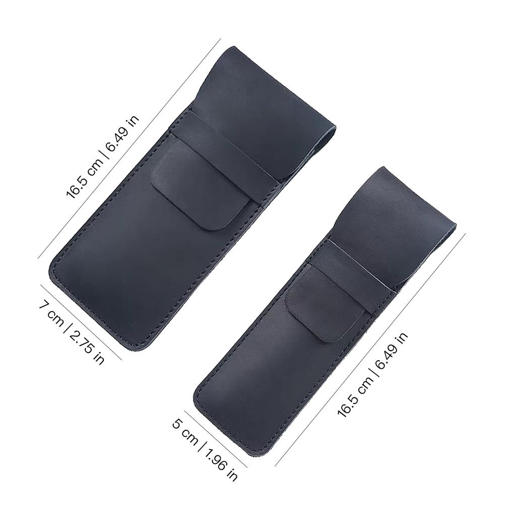 Premium Leather Pen Holder Pencil Case Retro Genuine Cowhide Pen Bag Pencil Pouch Durable Sleek Leather Single Pen Sleeve