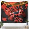 Rose Cheetah Tapestry Wall Hanging Leopard Print Tapestry For Kids Boys Girls Children Romantic Red Rose Floral Wall Tapestry